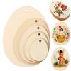 Handcraft Hanging Ornaments Wooden Drawing Easter Eggs Easter Decorations Wood Chips Wood Slice
