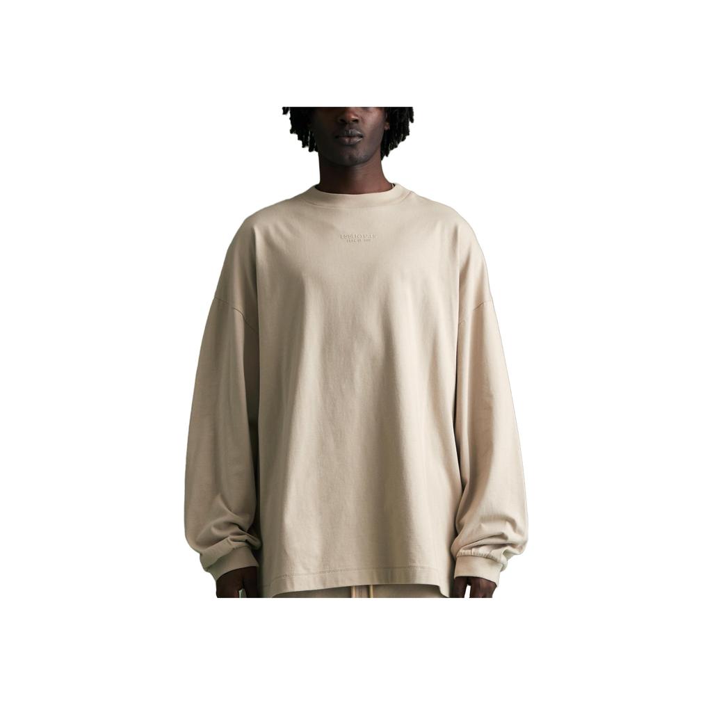 Fear of God Essentials Футболка с длинным рукавом Серебряное Облако Мужские Топы Серый 125BT232012F