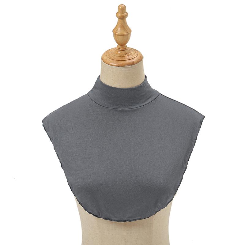 Простые манишки, фальшивые воротники, женские модальные полуворотники, модные однотонные водолазки с высоким горлом, накидка, съемный воротник