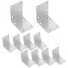 Wopanxye 10-Piece Set of Stainless Steel L-Shaped Shelf Brackets, Fixing Plates, Flat, Wooden Furniture, Kitchen Cabinets, 90-Degree Right Angle, L-Sh