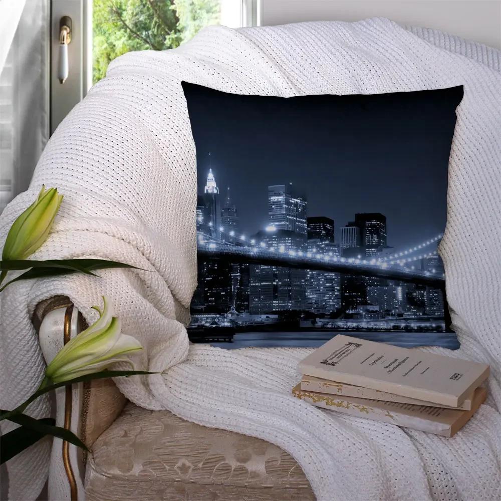 Домашний декор Нью-Йорк Ночь Наволочки Подушка Отель Автокресло Спинка Диван
