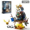 1288 деталей Креативная Волшебная Сова со Светом Строительные Блоки MOC Механическая Птица Животное Конструктор Игрушки Детский Рождественский Подарок