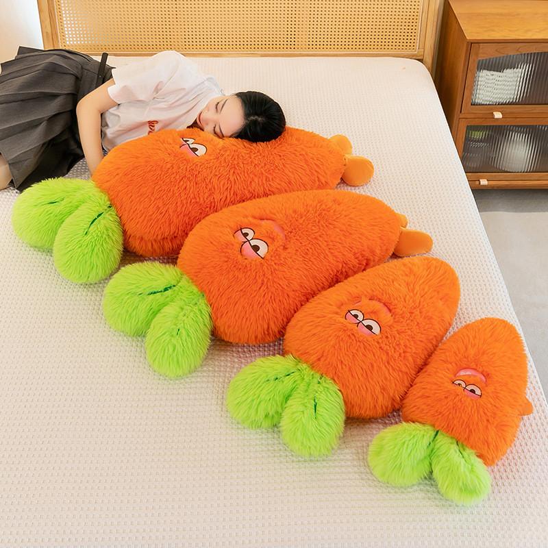 Морковь Игрушки Плюшевые Мультяшные Выражение Лица Еда Наполнитель Кукла Рождественское Украшение Подарки