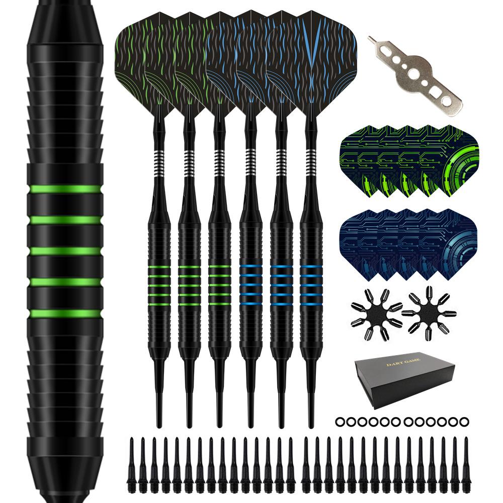 Soft Tip Darts Set Aluminum Shaft Professional Darts Plastic Tip Sets 2BA Replacement Tips