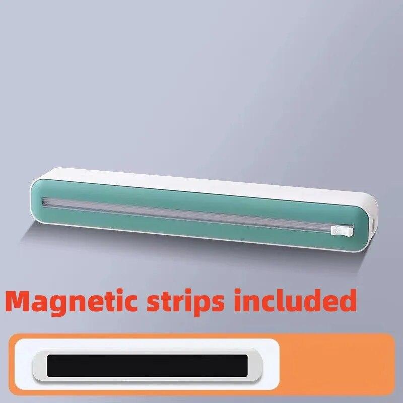 Диспенсер для пищевой пищевой пленки с магнетизмом, пластиковая упаковка, новый диспенсер, резак, слайдер для алюминиевой фольги, резак для стретч-пленки, кухонные аксессуары