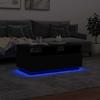 LED Coffee Table Black 90 x 49 x 40 cm