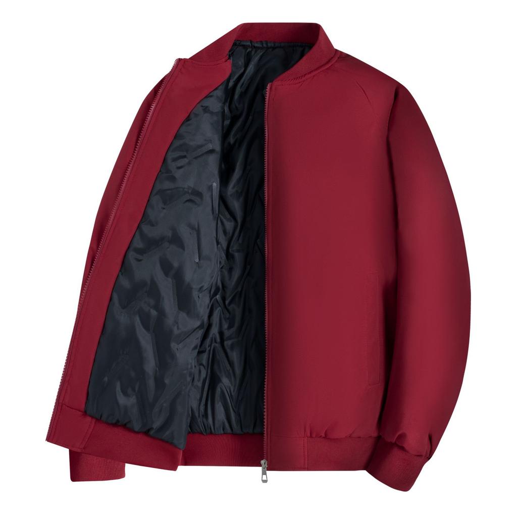 Baseball Collar Down Cotton Jacket Men's Autumn and Winter Warm Padded Jacket Versatile Loose Jacket Trendy Padded Clothes