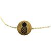 [Q6061] - Gold 'Pineapple' Handcrafted Bracelet - 12x12 Mm