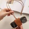 Сумка для хранения солнцезащитных очков Сильный магнит Подвеска Кожаный чехол Чехол Коробка для солнцезащитных очков Цепочка Портативный для чтения Цветные чехлы для очков