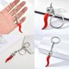 Chili Pendant Keyring Pepper Shaped Keychain Ornament Stylish Bag Embellishment