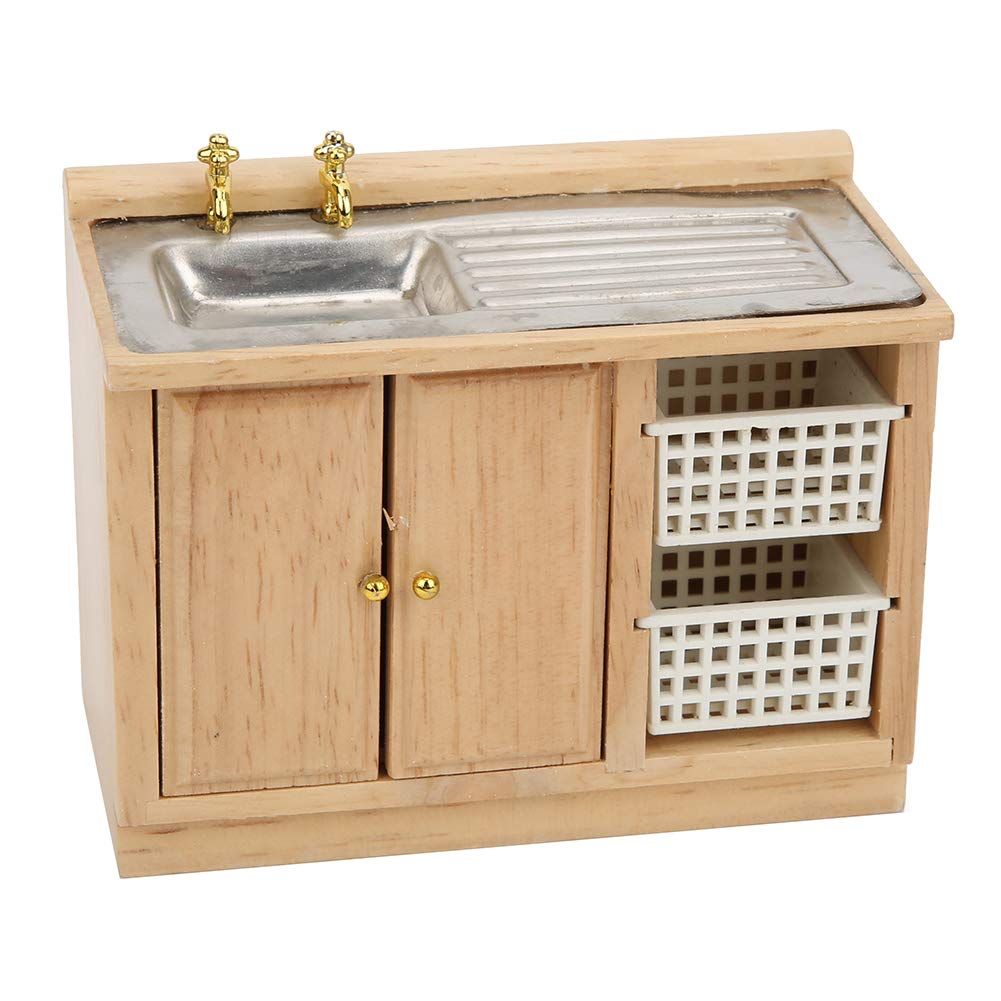 Миниатюрная кукольная мебель для мытья посуды из березы для домашнего использования для детей, стол, 112 Износостойкий