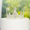 Корона для торта, искусственная хрустальная тиара, сверкающее украшение для торта, декор свадебного торта на день рождения, детский душ
