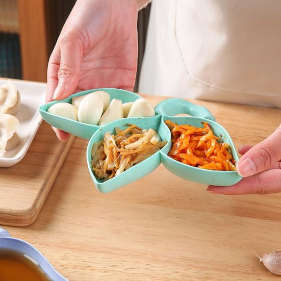 Condiment Container Easy To Clean Pack Sauces Reusable 3 Grids Soy Sauce Dipping Dish Appetizer Tray Household Supplies