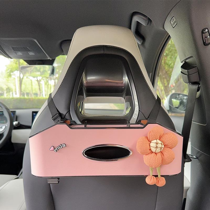 Органайзер на спинку сиденья автомобиля с держателем для салфеток и подстаканником - Многофункциональный органайзер