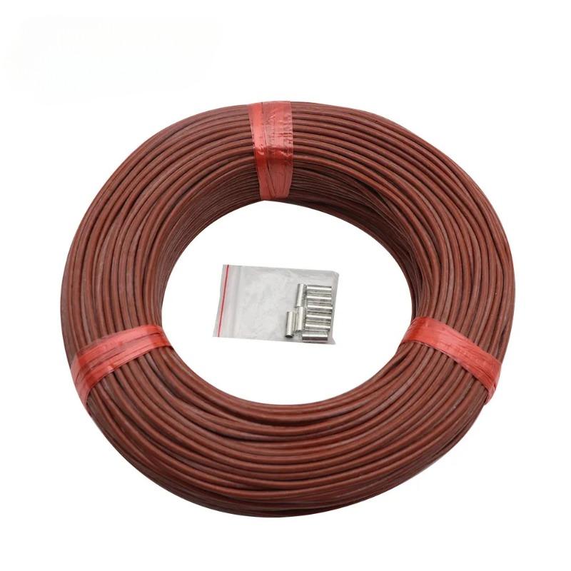 Infrared Warm Floor Cable 12K 33ohm/m Electric Carbon Heating Wire Coil 2.0mm Fiber Wire Floor Hotline Thickening Electric Blanket Soft Silicone Pad