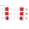 QB-Wireless Trailer Lights Kit For Towing Truck, Rechargeable LED Tow Light With Magnetic For Boat Trailer RV