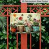 2D Flat 1pc Vintage Plant Garden Aluminum Sign, Rustic Wall Art Decor with Vibrant Floral Design - 7.87*11.8 Inches, No Electricity Needed, Perfect