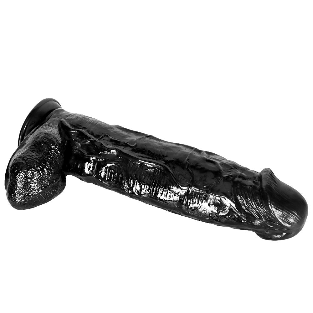 Супер огромный фаллоимитатор 46 см, реалистичный пенис для взрослых, секс-игрушка, большой черный член, анальная пробка, мастурбатор, БДСМ, привязка, женское доминирование