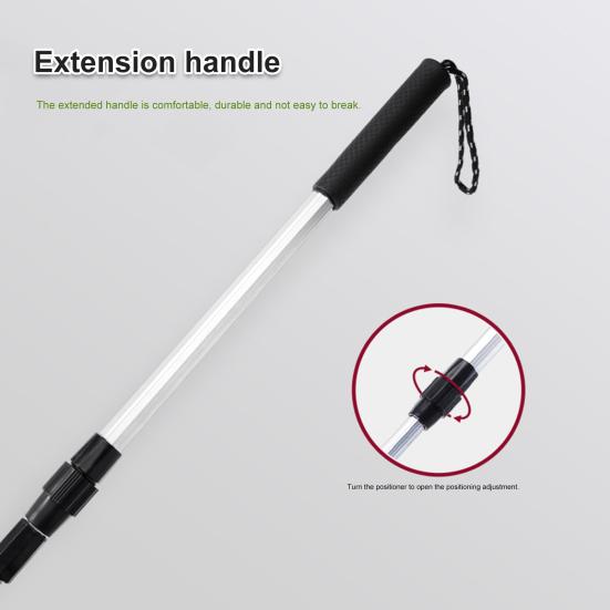 Металлический совок для кошачьего туалета, многоразовая сверхмощная лопата для просеивания со съемной регулируемой длинной ручкой для собак в курятнике