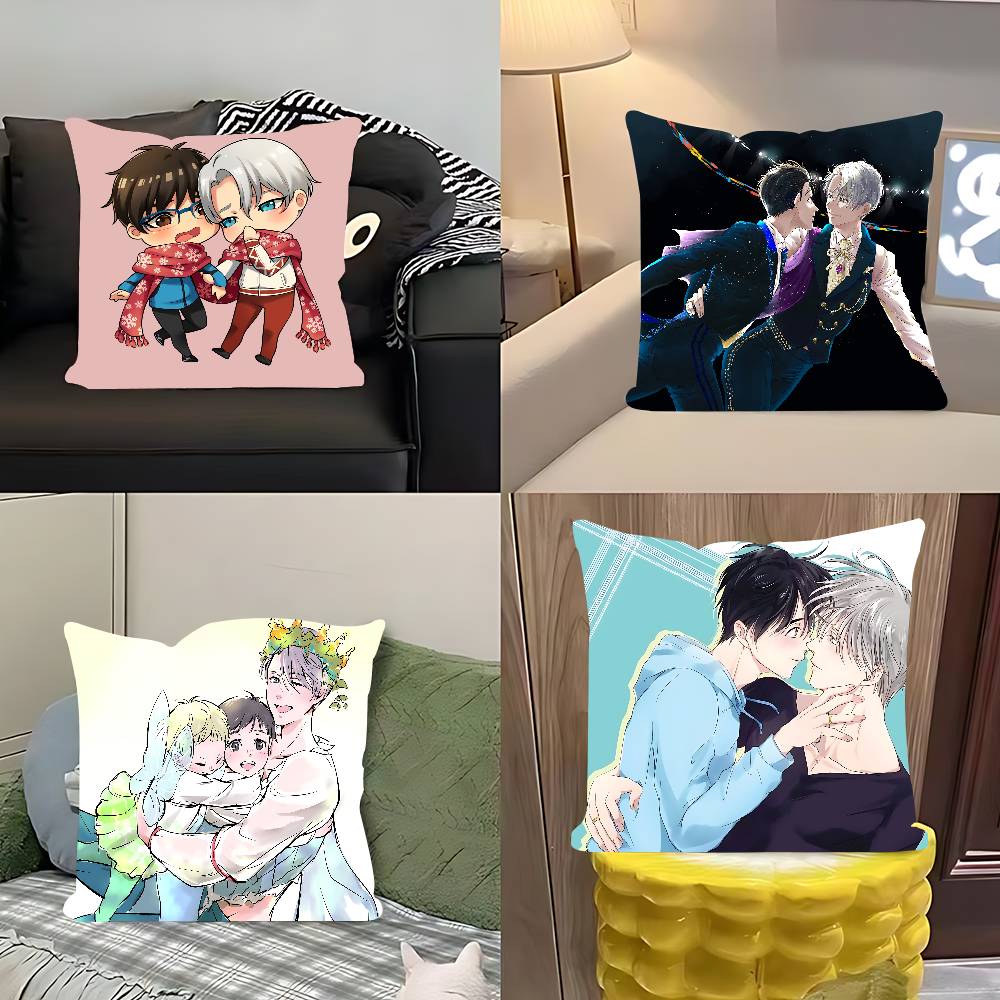 Аниме Y-Yuri On Ice Наволочка Съемная Моющаяся Наволочка – Всесезонный Мягкий Лен
