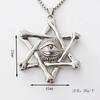 Горячая распродажа ювелирный сплав кулон ретро креативный шестиугольный звездный глаз модный мужской панк ожерелье