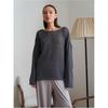 Женский Повседневный Свободный Элегантный Свитер с Длинным Рукавом Простой Тонкий Пуловер Топы