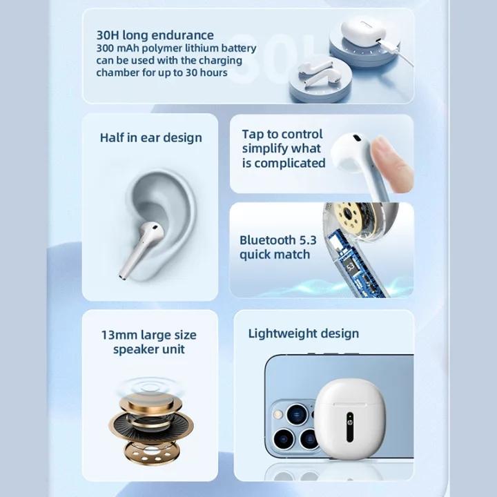 HP H10H Беспроводные наушники Bluetooth-гарнитура Половина вкладышей Беспроводная гарнитура Bluetooth-гарнитура с шумоподавлением
