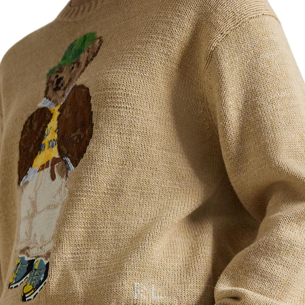 Polo Ralph Lauren Хлопковый свитер с вышитым узором и круглым вырезом Женский свитер 211972121-001