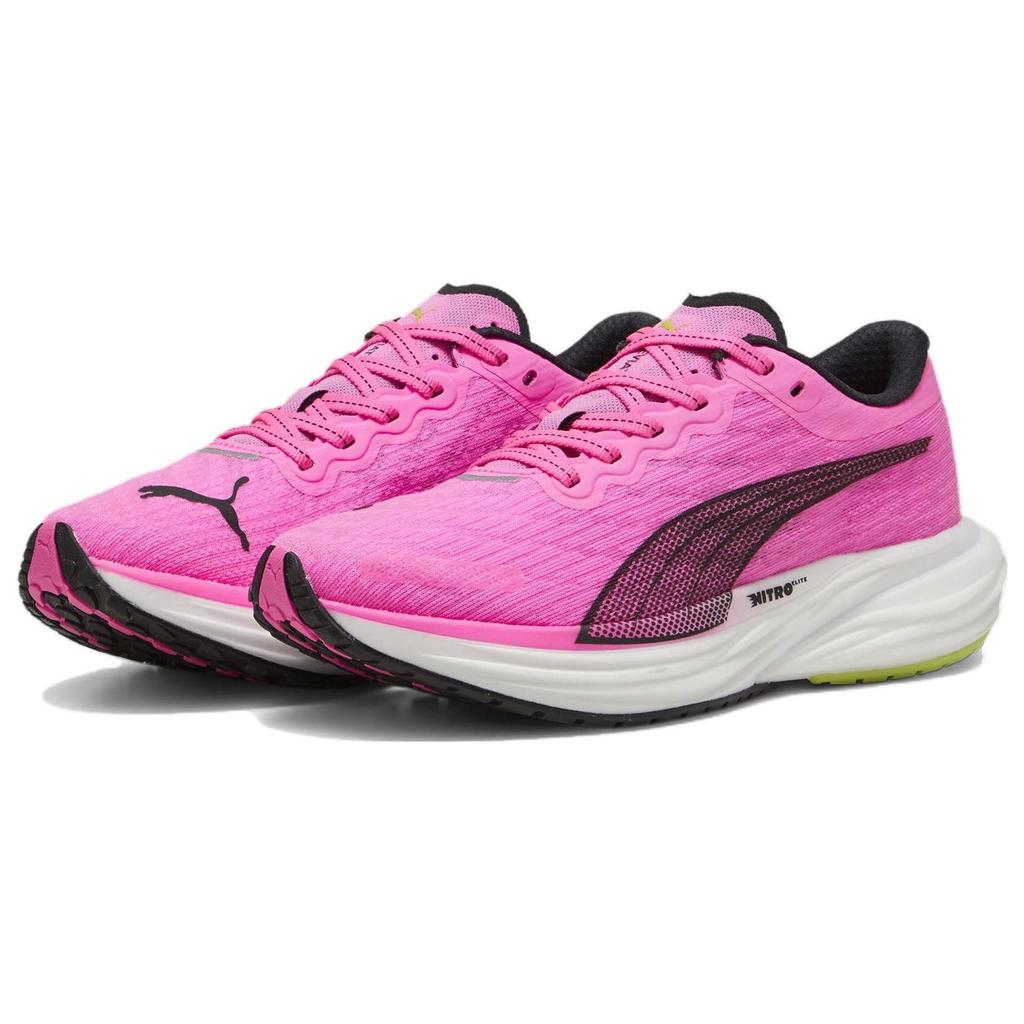 Puma Deviate Nitro 2 Poison Pink Women Sneakers Black White 376855-25