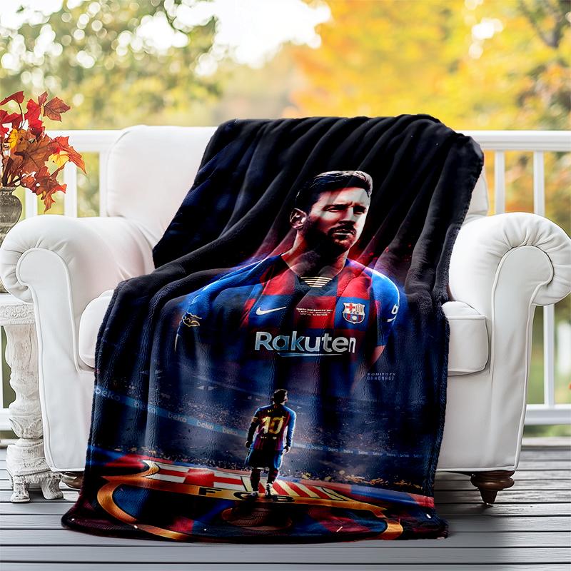 Great Soccer Player 10 Flannel Blanket Soft All-Season Throw, Design for Camping, Car Travel, Hiking Sofa, Bed, Office Perfect Gift for Parties