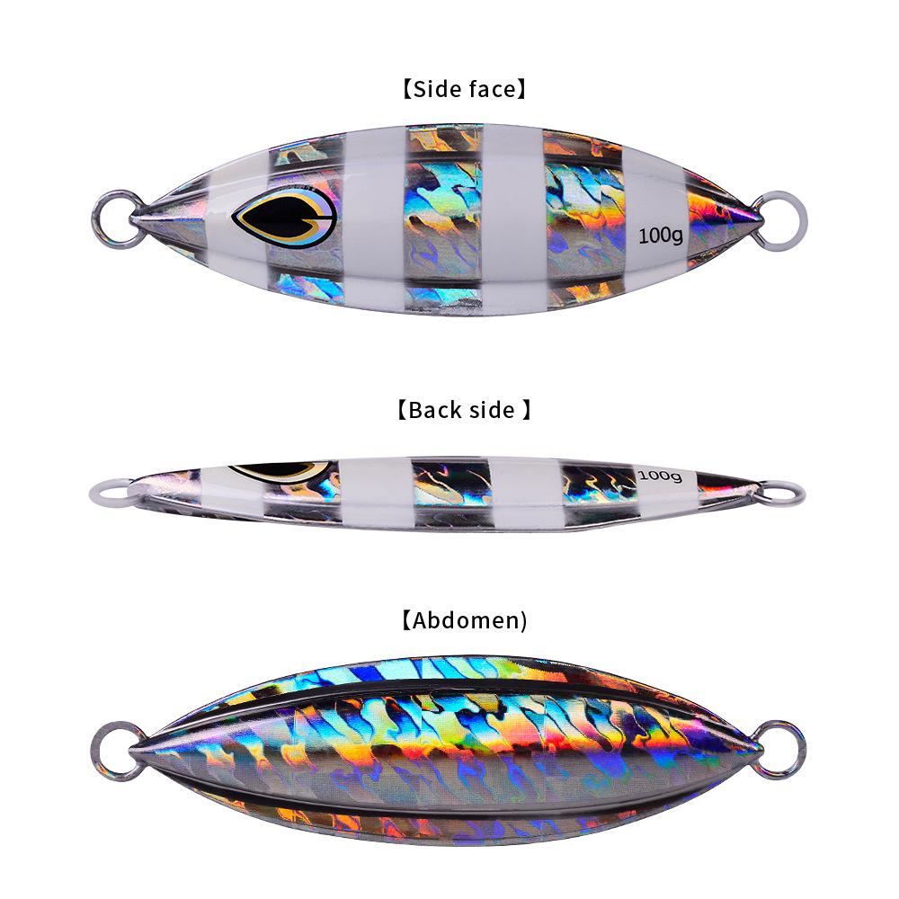 Slow Shaking Iron Plate Lead Fishing Boat Fishing Ocean Fishing Luminous Iron Plate Metal Bait Lure Bait