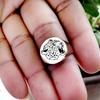 Animal Lover Signet Roar Tiger Signet  Ring, 925 Sterling Silver Personalized Gift Ring