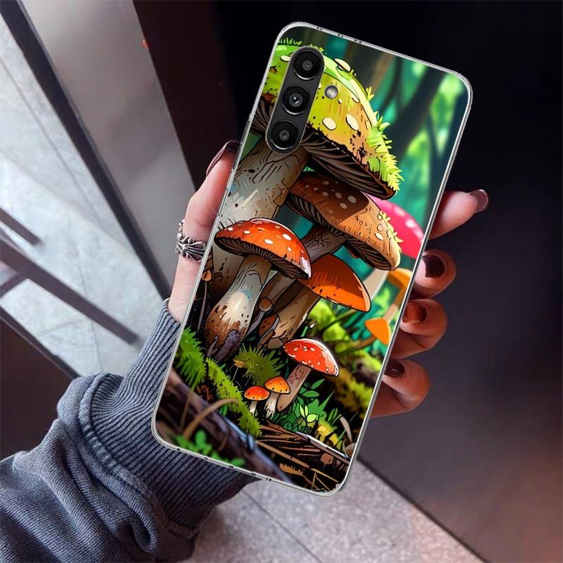 Colorful Mushroom Phone Case For Samsung Galaxy A17 A16 A15 A14 A13 A57 A56 A55 A54 A53 A37 A36 A35 A34 A33 A26 A25 A24 A23 Gala