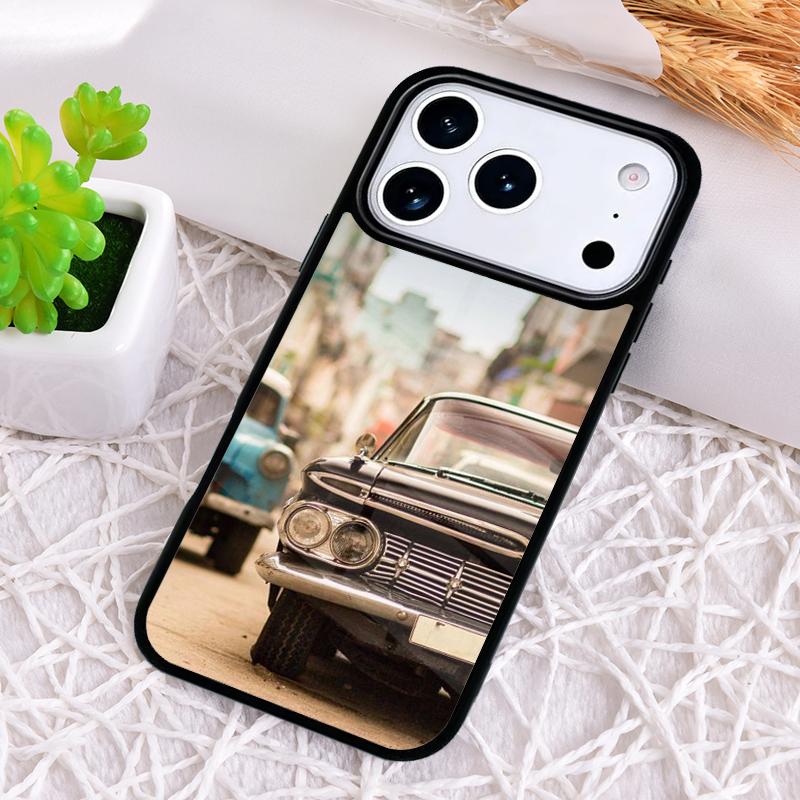 Cars Classic Retro Phone Case for iPhone 17 Air 16 15 11 12 14 13 Pro Max Shockproof Cover