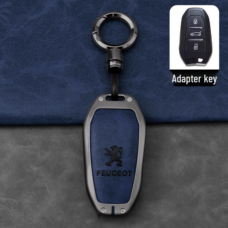 Совместимый чехол для ключа для Dongfeng Peugeot 308, 301, 408, 308s, 3008, 2008, 508 - Включает корпус автомобиля и пряжку с логотипом