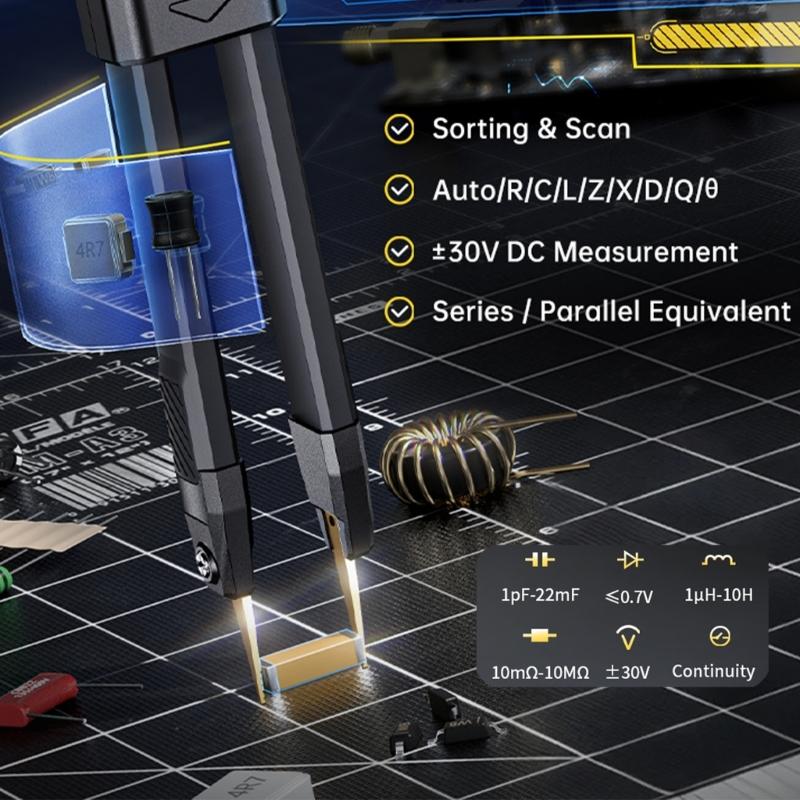 Advanced Easy to Carry Bridge Meter with High Stability ABS for Resistance Capacitance Inductance Diodes Voltage Testing