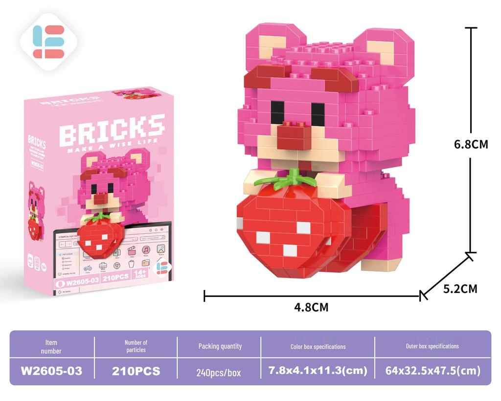 Игрушки-конструкторы из микрочастиц Деда Мороза: 60 видов, Блайнд-бокс, совместимый с Lego