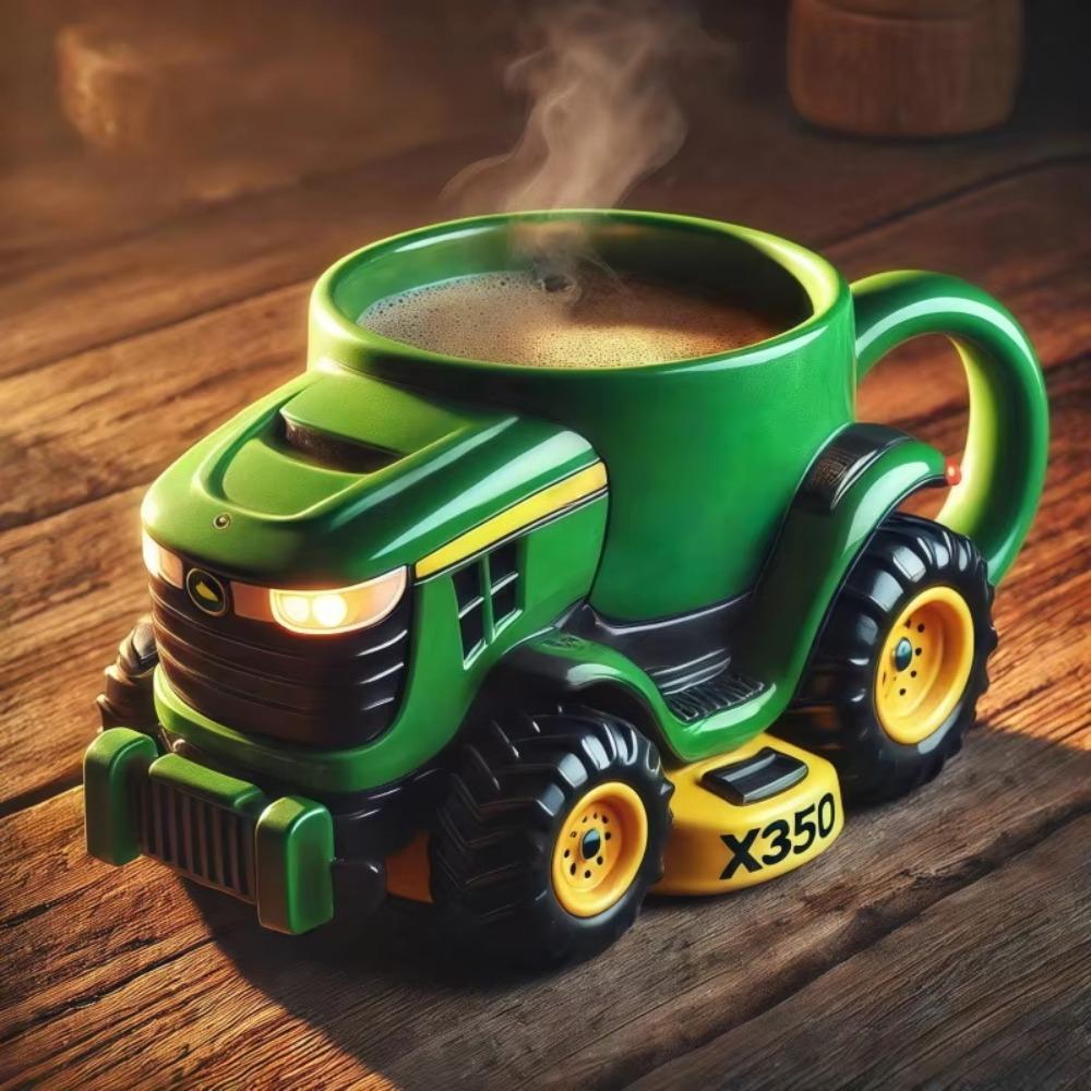 11 Ounces Tractor Coffee Mug Handcrafted Semi-Truck Coffee Mugs Fashion Coffee Cup  For Men