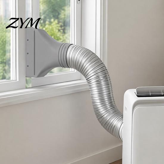 Portable Ac Unit Vent Pipe Connector AC Window Exhaust Adapter, Universal 130mm/150mm Hose for Mobile Air Heavy Duty Plastic Conditioner Units,