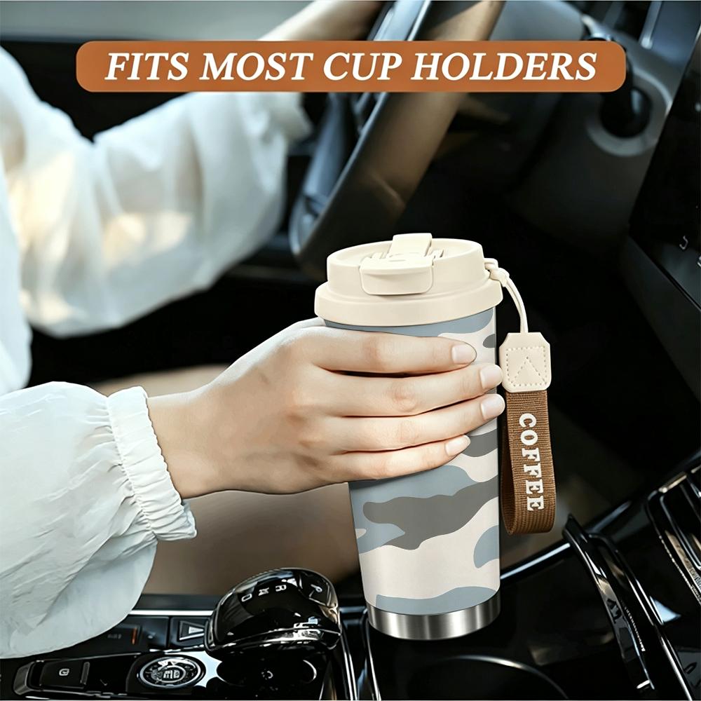 Camouflage Pattern Stainless Steel Insulated Coffee Tumbler Vacuum Thermal Cup for Travel Home Office Camping Outdoor Sports Gift