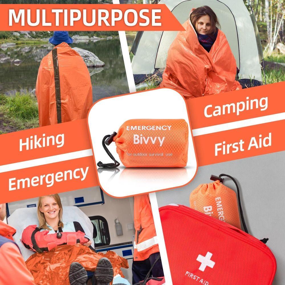 Portable Survival Shelter Bag Lightweight Thermal Sleeping Bag Survival Gear Thermal Sack  Hiking