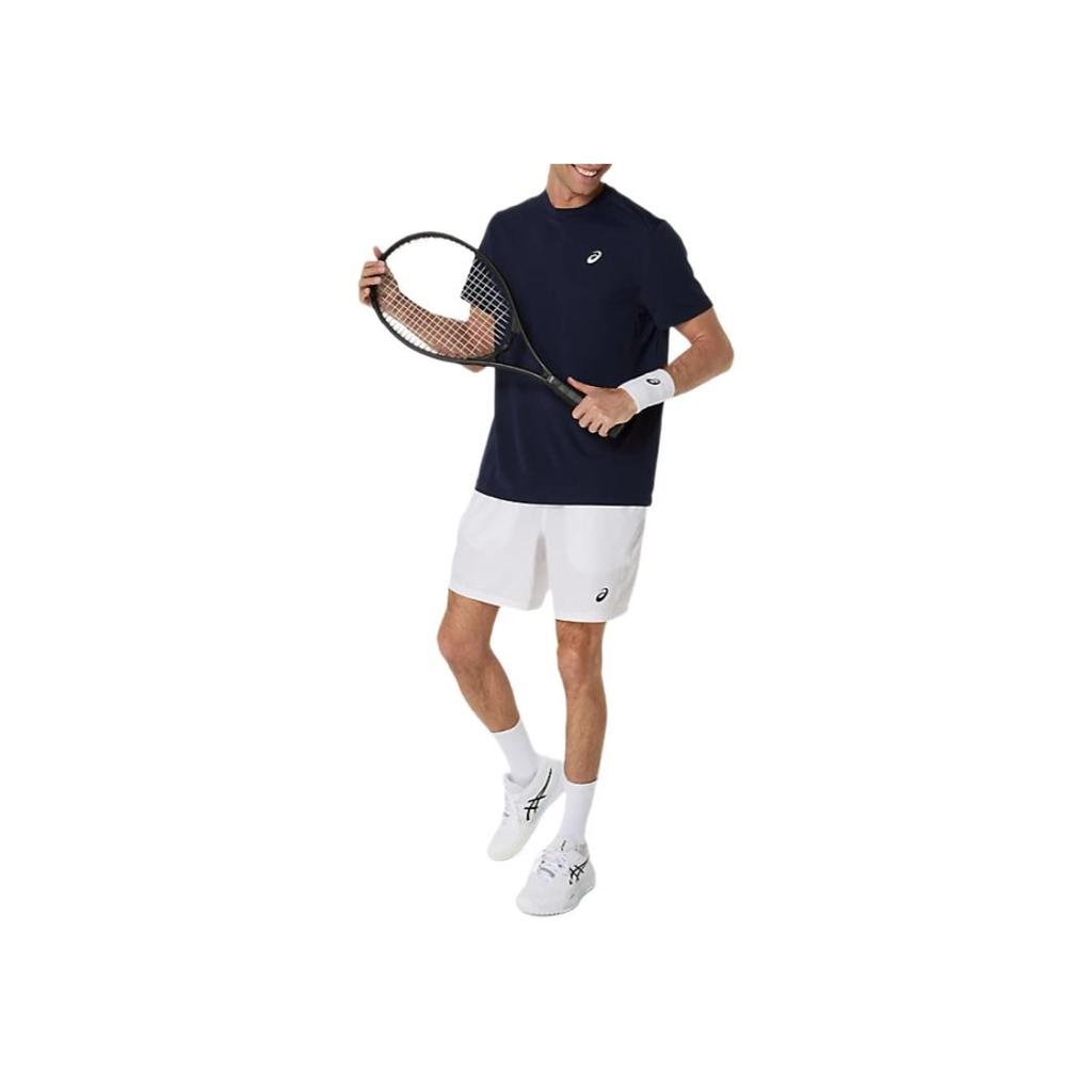 Новая мужская футболка Asics COURT SHORT Темно-синяя 2041A339-400