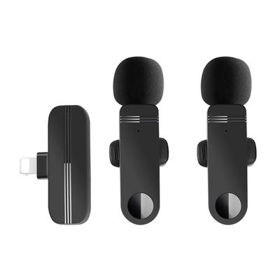 Беспроводной петличный микрофон, мини-микрофон для записи аудио и видео для iPhone, Android, ноутбука, игровой микрофон для мобильного телефона