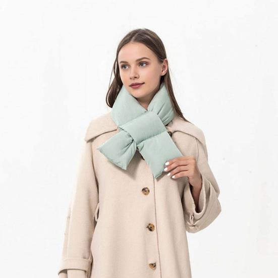 Пуховый шарф Легкий Теплый Зимний Дизайн Крест Однотонный Шарф Дожде- Снегозащитный