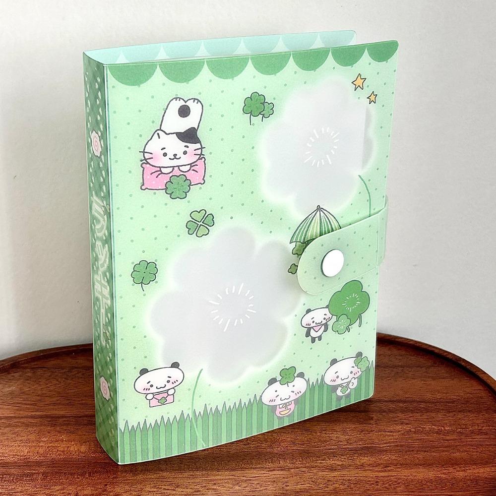 Panda Theme A6 Storage Binder Clover Design Sticker Storage Book Stickers Binder Scrapbook