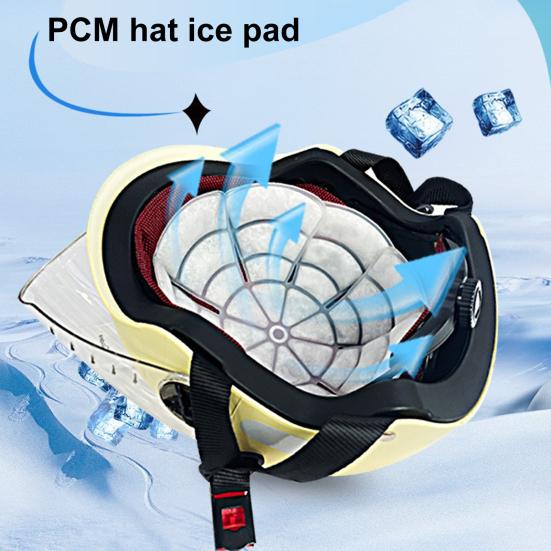 Охлаждающий гель для шапки, пакет со льдом, летний велошлем для езды на велосипеде, вставка для шапки, многоразовая подкладка для снятия жара, мигрени, снятия стресса, охлаждающая подкладка для головы, подкладка для шапки
