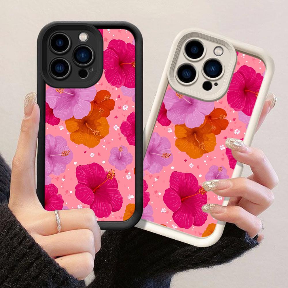 JT292 Иллюстрация Цветы Разноцветный для iPhone 17 16 15 14 13 12 Pro Max Samsung S26 S25 Ultra A17 A16 A07 A56 A06 A15 Xiaomi 15T Redmi 15c Мягкий Чехол