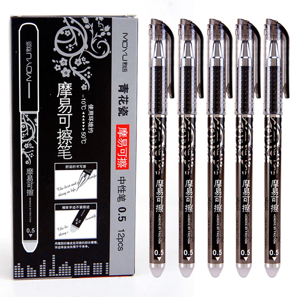 12 шт./коробка Стираемая гелевая ручка «Двенадцать созвездий» 0,5 Игла Полный стержень Шлифовка Термостираемая ручка Школьные офисные принадлежности