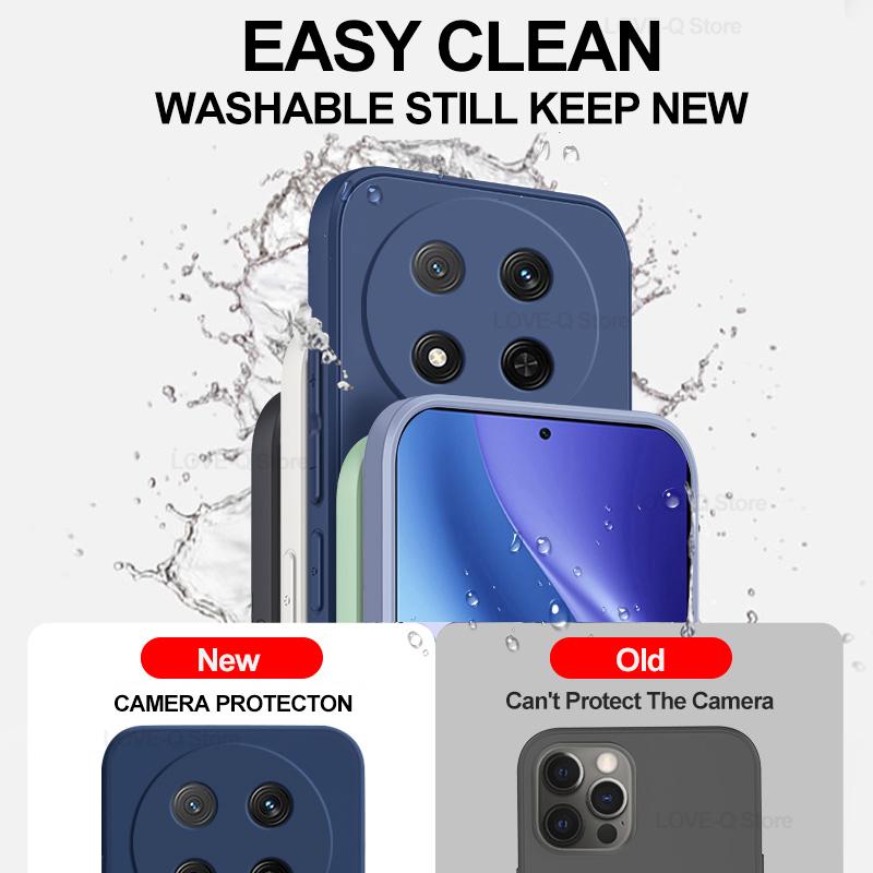 Для роскошного квадратного жидкого силиконового чехла для телефона Honor Magic7 Magic 7 Lite Pro 7Lite Magic7Lite 5g мягкая задняя крышка цвета конфет