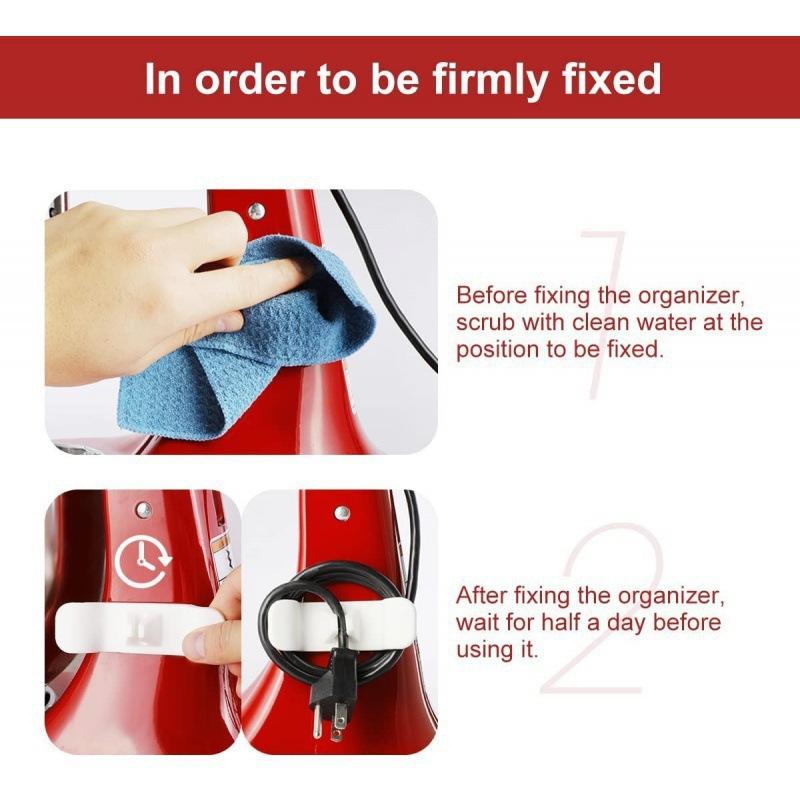 New The Cord Wrapper Kitchen Winder Soft Wire Storage Fixed Cord Organizer Black + White Two Pack